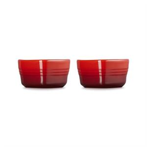 Le Creuset Stoneware Set of Two Cerise Heart Ramekin 300ml